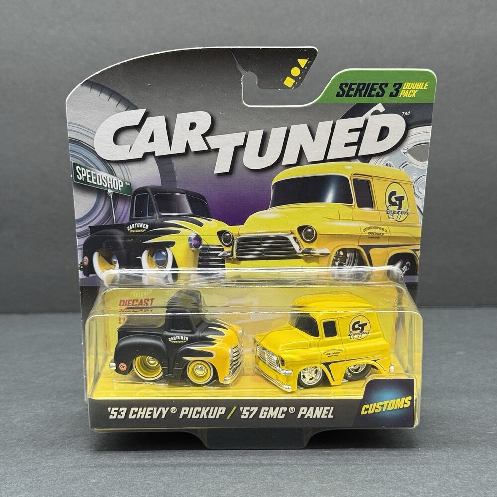 JDM Car Tuned '53 Chevy Pickup & '57 GMC Panel Series 3 Diecast